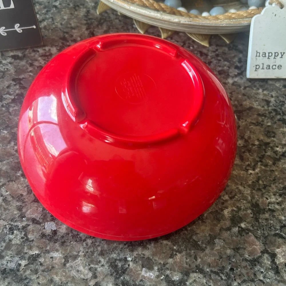 ✨Rachel Roy Red Blue Spanish Style Tile Medallion Melamine Cereal Bowls Set Of 2